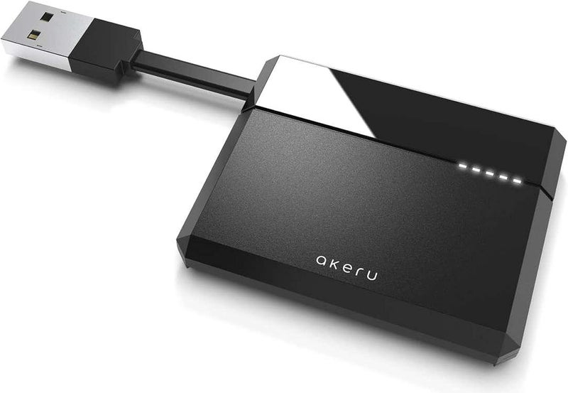 AKERU Portable CAC Card Reader DOD Military Smart Card Reader, Universal Compatibility, for Mac/Windows with LED Indicator, Compact PIV & ID Chip Card Reader, Cable Management [EAO-10] - Image 1